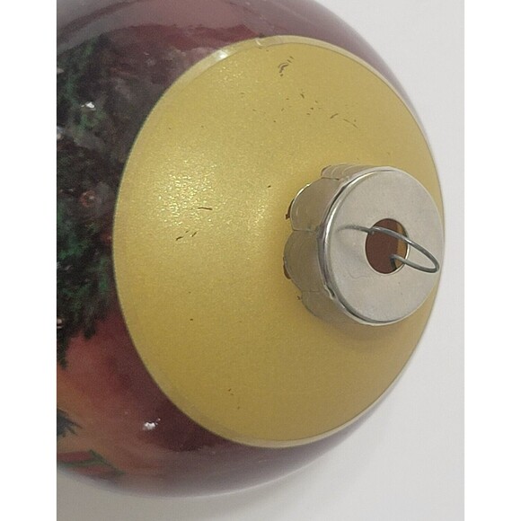 Vintage 1999 Disney Winnie The Pooh A Christmas To Remember Ornament Glass Ball - Picture 2 of 8